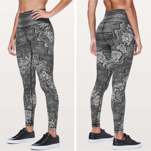 Lululemon Wunder Under Hi-Rise Leggings 28” in Inked Ice Grey Black Size 4 - Picture 1 of 13